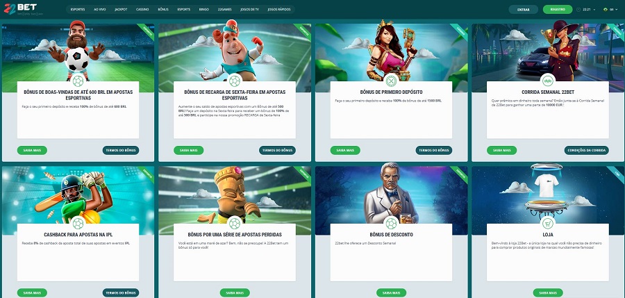 Bônus de 22Bet Bônus de 22Bet