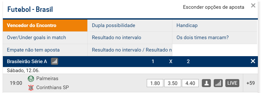 Exemplo empate não tem aposta Exemplo empate não tem aposta