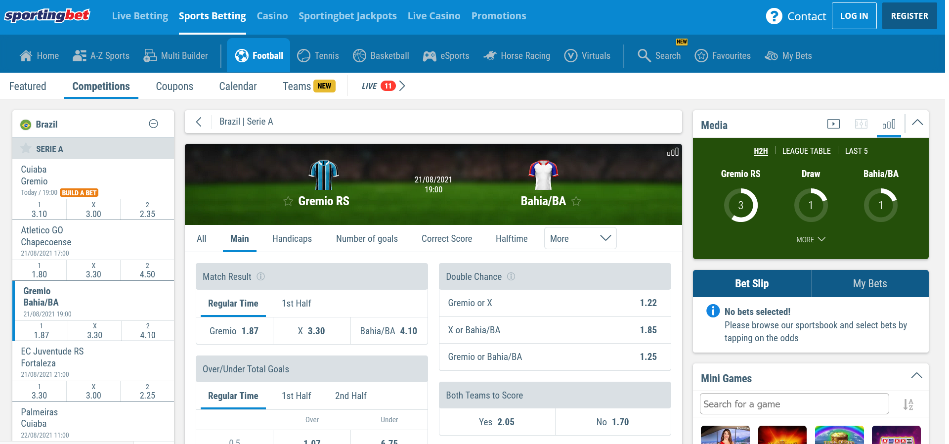 Grêmio x Bahia agosto 2021 Sportingbet Grêmio x Bahia agosto 2021 Sportingbet