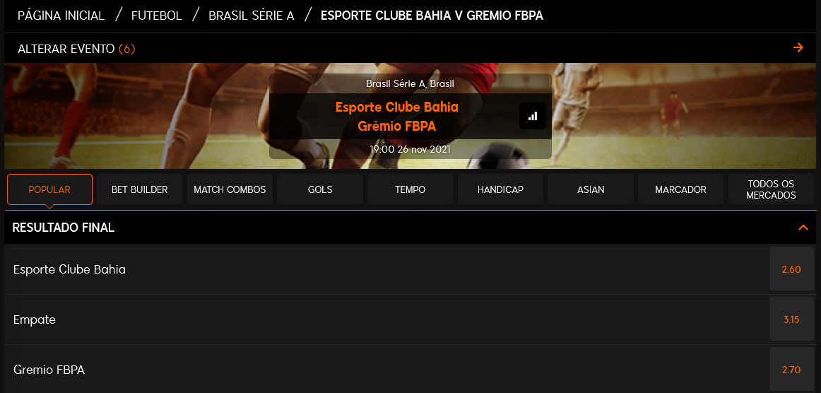 Apostas 36ª Rodada Brasileirão 888Sport Apostas 36ª Rodada Brasileirão 888Sport